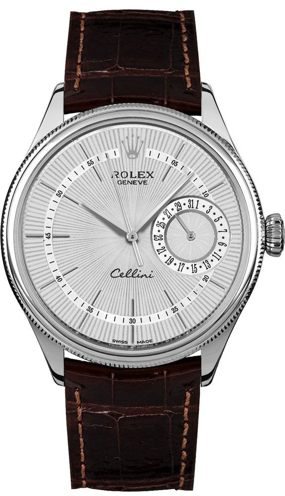 Rolex Cellini Date Silver Dial Luxury Men-s Watch 50519