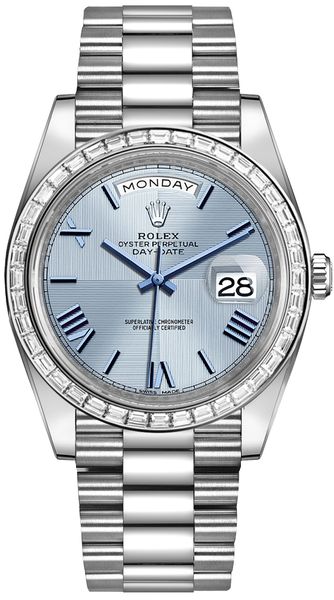 Rolex Day-Date 40 Ice Blue Dial Men-s Watch 228396TBR