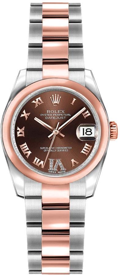 Rolex Lady-Datejust 26 Everose Gold and Steel Women-s Watch 179161