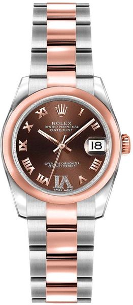 Rolex Lady-Datejust 26 Everose Gold and Steel Women-s Watch 179161