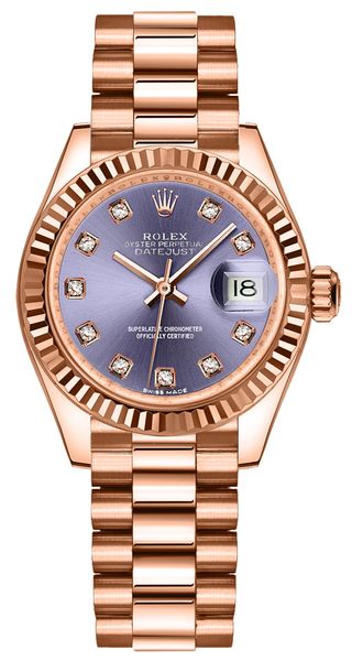Rolex Lady-Datejust 28 Aubergine Dial Women-s Watch 279175