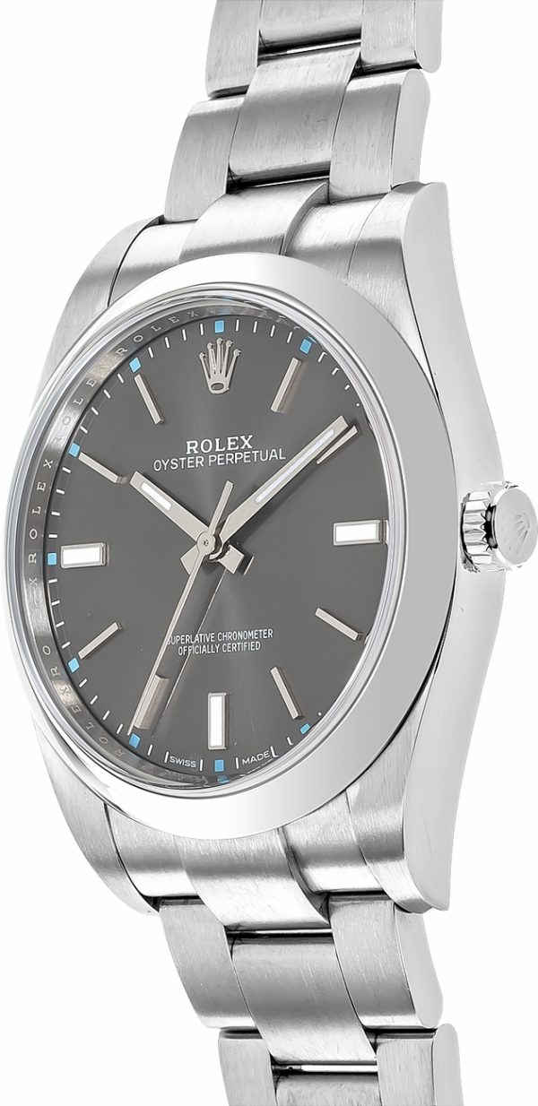 Rolex Oyster Perpetual 39 Dark Rhodium Men-s Watch 114300