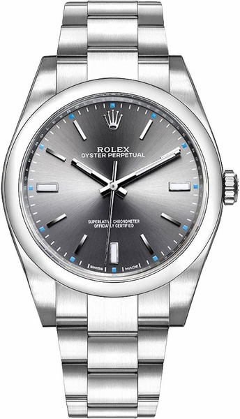 Rolex Oyster Perpetual 39 Dark Rhodium Men-s Watch 114300